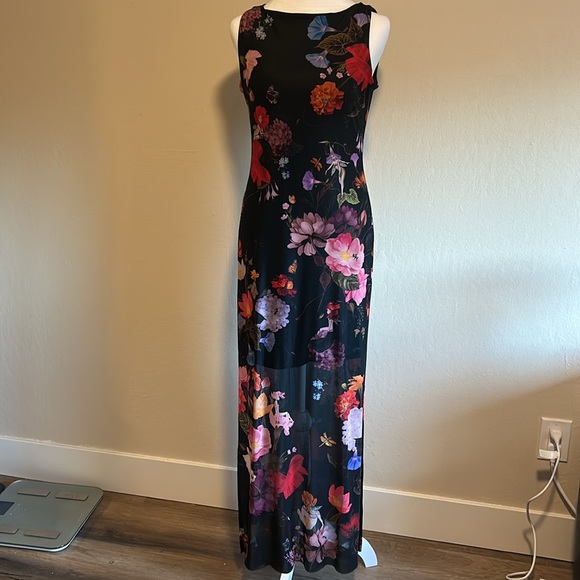Nymph Garden Sheer Column Maxi Dress, Blackmilk size medium - Picture 9 of 11